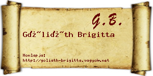 Góliáth Brigitta névjegykártya